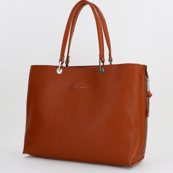 David Jones - Poseta dama office de mana din piele ecologica maro David Jones BS6540DJ2309006