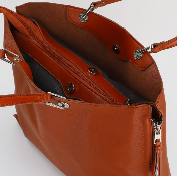 Poseta dama office de mana din piele ecologica maro David Jones BS6540DJ2309006 122