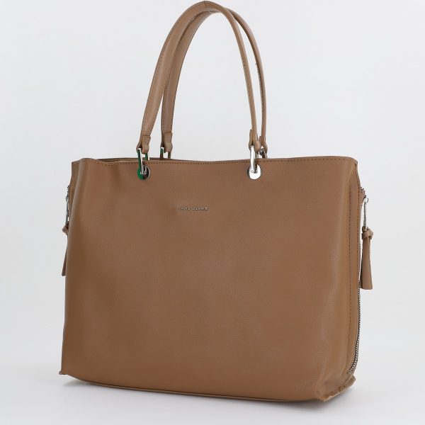 David Jones - Poseta dama office de mana din piele ecologica Taupe David Jones BS6540DJ2309008