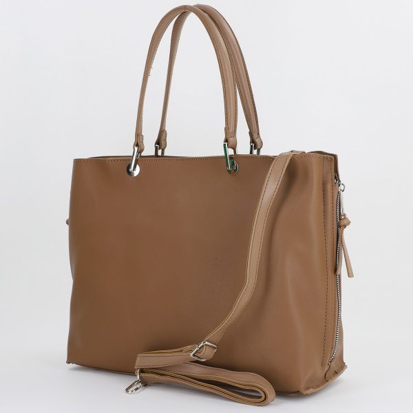 Poseta dama office de mana din piele ecologica Taupe David Jones BS6540DJ2309008 121