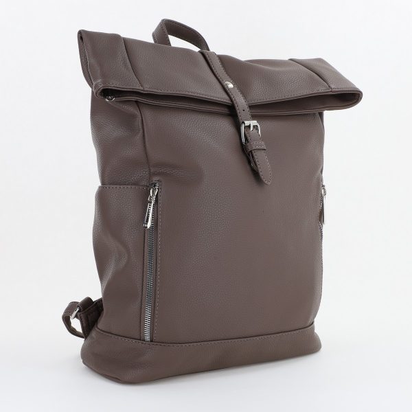 Geanta Shopper Cu Fermoar - Rucsac Dama din Piele Ecologica Taupe FloraCO BS6913H2307357