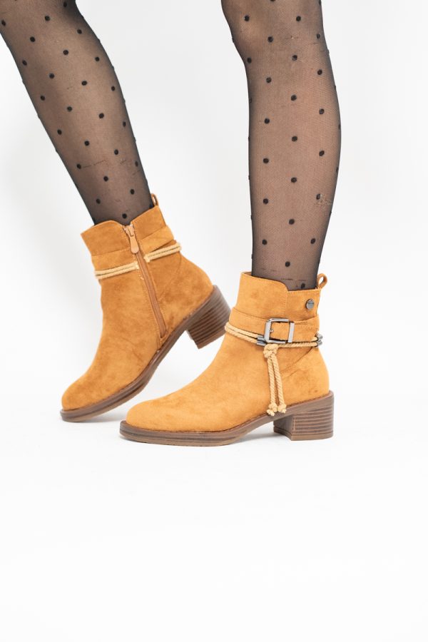 Botine damă din piele ecologică întoarsă Maro Camel (BS2612BO2310085) 121