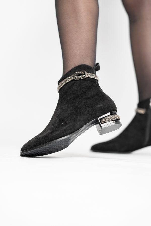 Botine damă din piele ecologică întoarsă Neagră (BS160BT2310046) 119