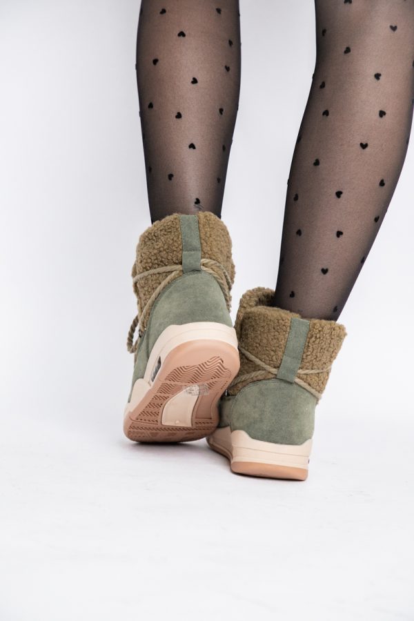 Pantofi sport dama inalti cu blanita Kaki (BS103Q2310134) 123