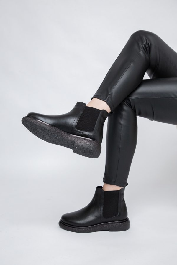 Ghete Damă cu elastic Piele Ecologică culoare Negru (BS1032BT2312038) 121