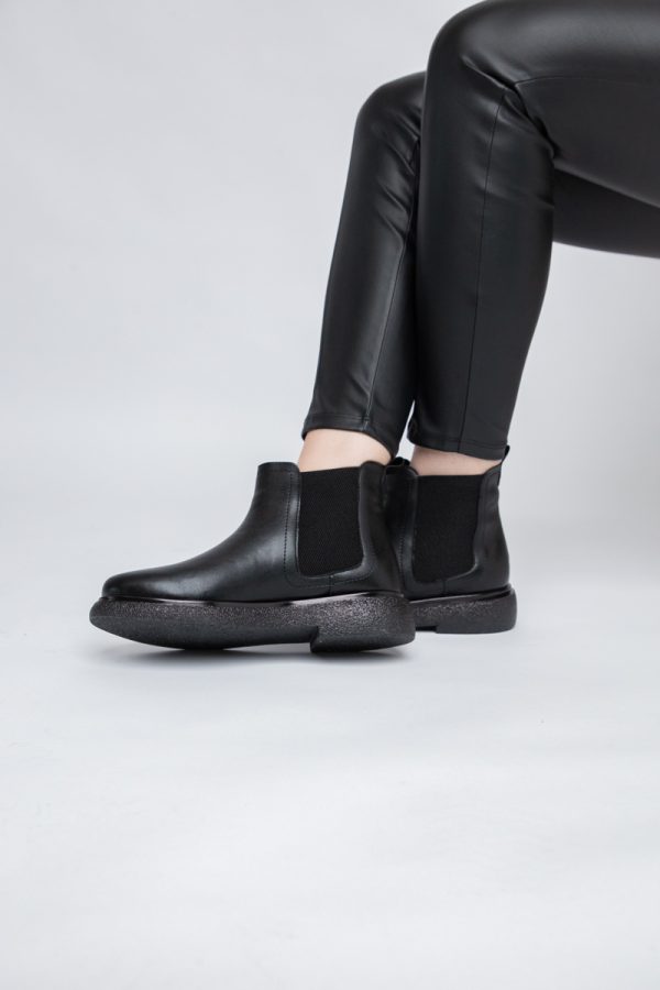 Ghete Damă cu elastic Piele Ecologică culoare Negru (BS1032BT2312038) 123