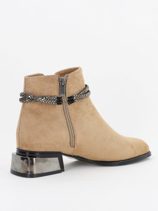 Botine damă din piele ecologică Bej (BS251BT2310066) 121