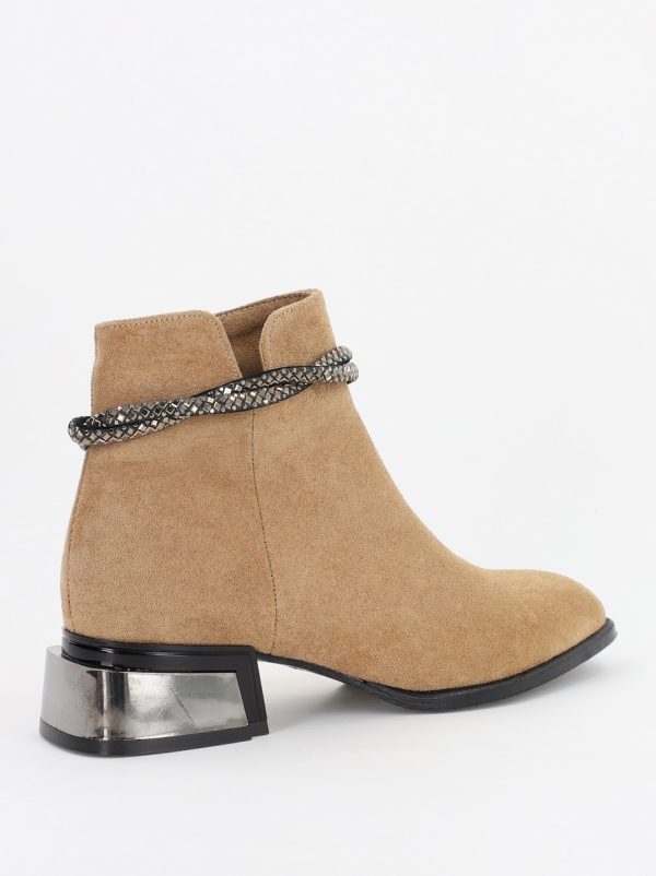 Botine damă din piele ecologică Bej (BS251BT2310066) 122