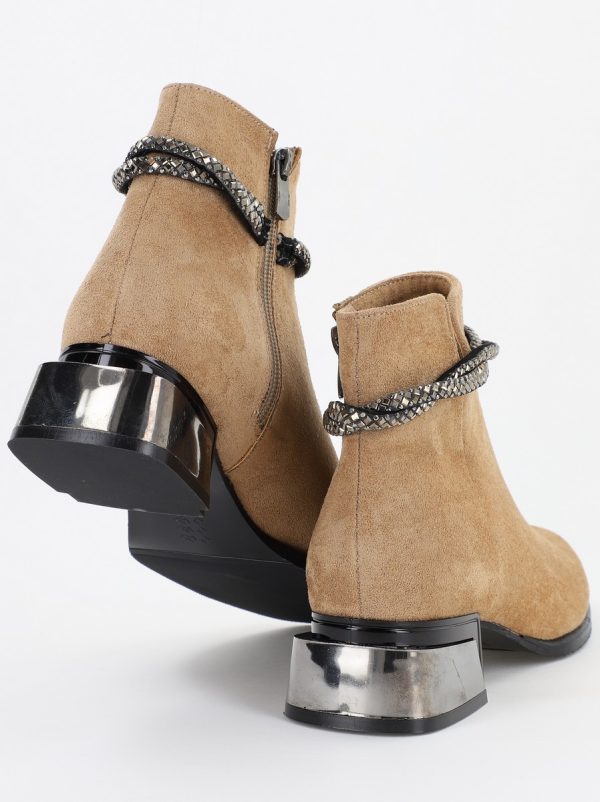 Botine damă din piele ecologică Bej (BS251BT2310066) 119