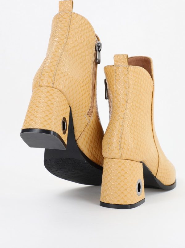 Botine damă din piele ecologică Bej (BS712BT2310061) 119