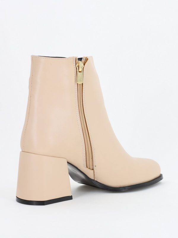 Botine damă din piele ecologică Bej mat (BS3007BT2310021) 122