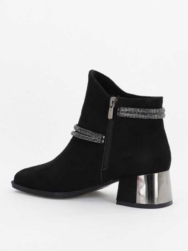 Botine damă din piele ecologică întoarsă cu pietricele Neagră (BS571BT2310051) 122