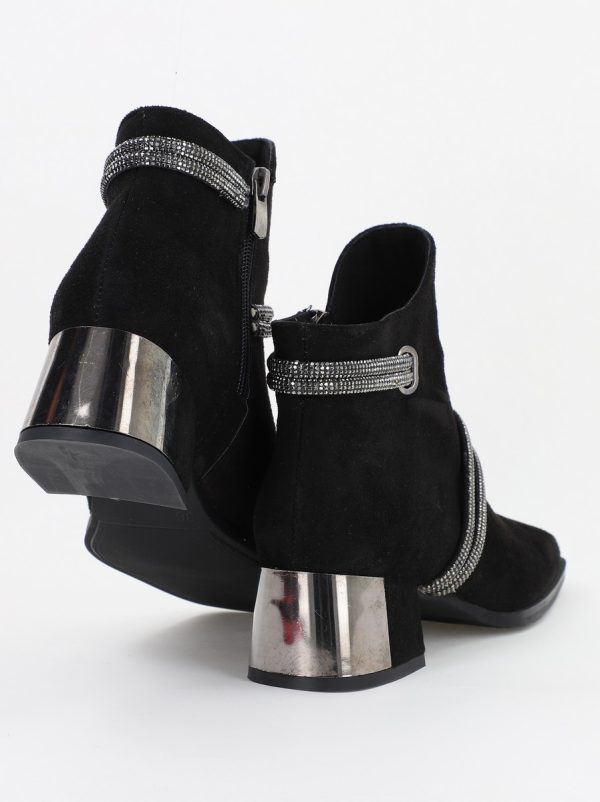 Botine damă din piele ecologică întoarsă cu pietricele Neagră (BS571BT2310051) 119