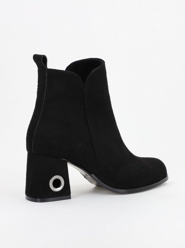 Botine damă din piele ecologică întoarsă Neagră (BS712BT2310063) 122