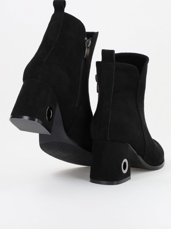 Botine damă din piele ecologică întoarsă Neagră (BS712BT2310063) 119