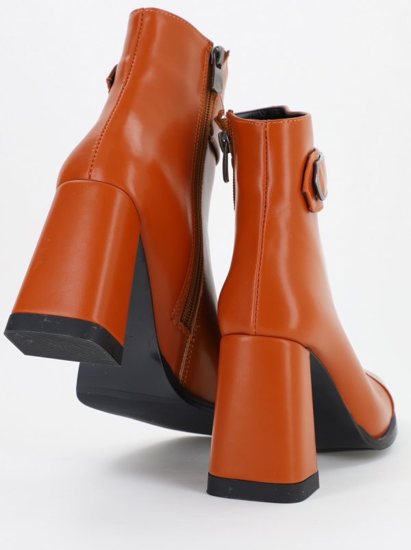 Botine dama din piele ecologică Maro (BS5007BT2310055) 119