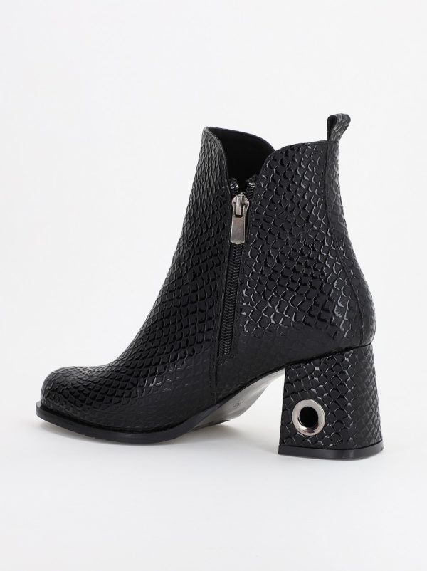 Botine damă din piele ecologică Neagră (BS712BT2310062) 122
