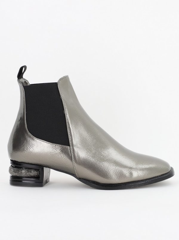 Botine damă din piele ecologică Platina lac (BS151BT2310052) 121