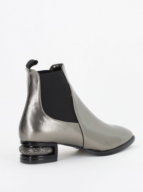 Botine damă din piele ecologică Platina lac (BS151BT2310052) 120