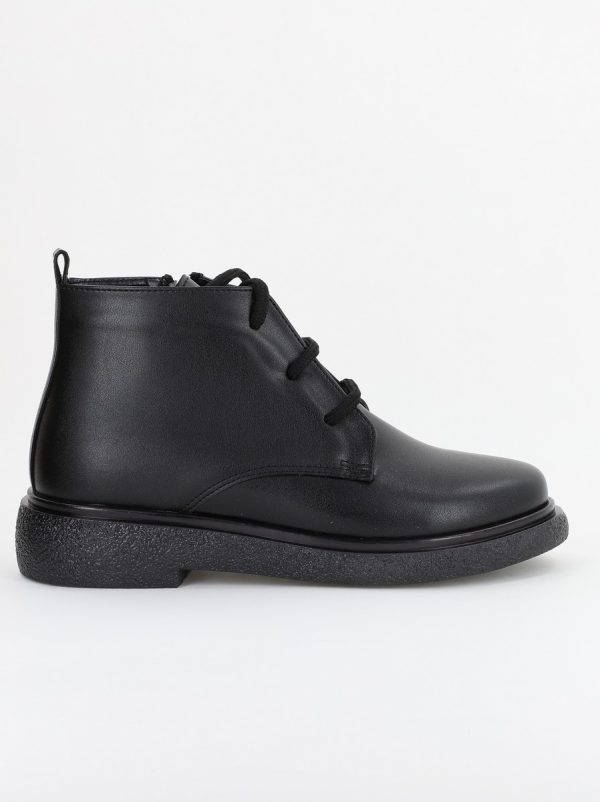 Ghete Damă cu Șiret Piele Ecologică culoare Negru (BS5002BT2310040) 120