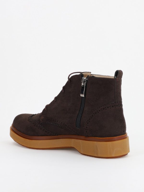 Ghete Damă cu Șiret Piele Ecologică întoarsă culoare Cafeniu (BS252BT2310030) 122