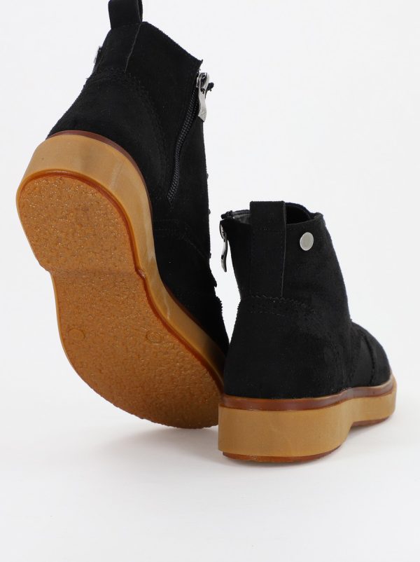 Ghete Damă cu Șiret Piele Ecologică întoarsă culoare Negru (BS252BT2310026) 119