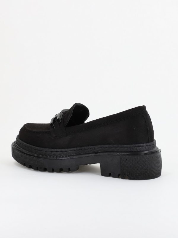 Pantof Dama tapla groasa piele eco intoarsă Negru BS201AY2310048 121