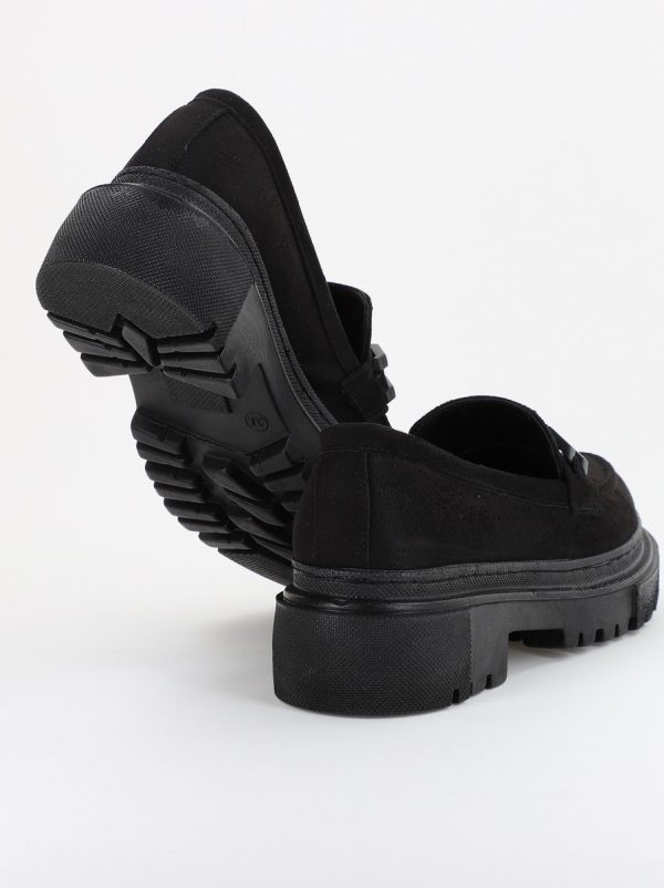 Pantof Dama tapla groasa piele eco intoarsă Negru BS201AY2310048 119