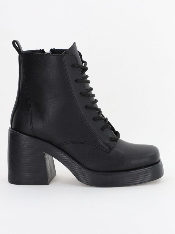 Botine Damă cu Fermoar Piele Ecologică Negre (BS9028BT2310254) 120