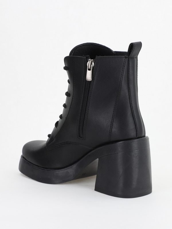 Botine Damă cu Fermoar Piele Ecologică Negre (BS9028BT2310254) 122