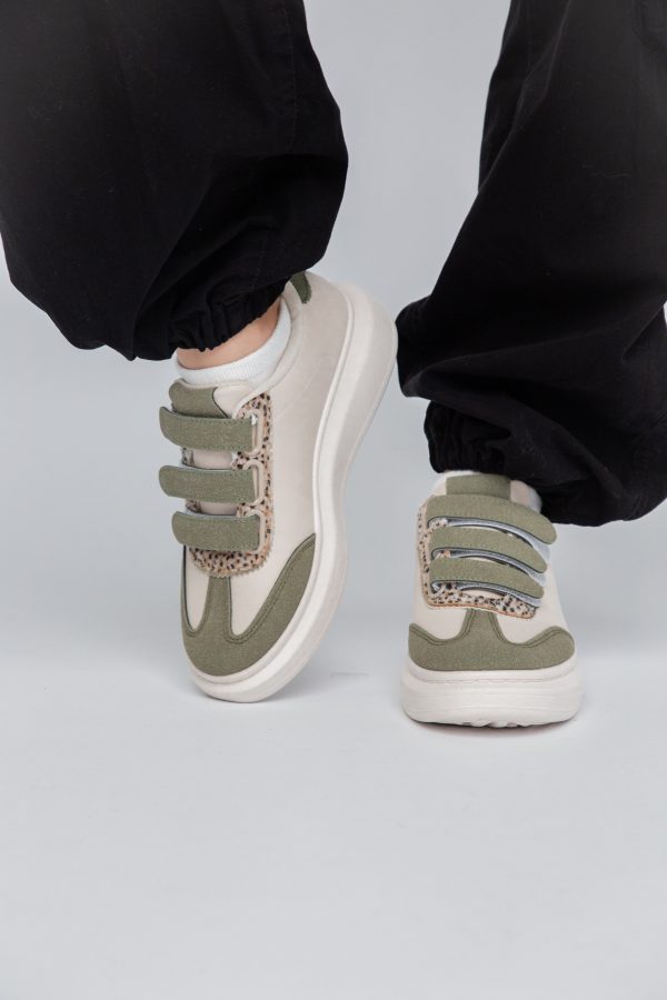 Pantofi sport dama din piele ecologică verde (BS257EV2310161) 121