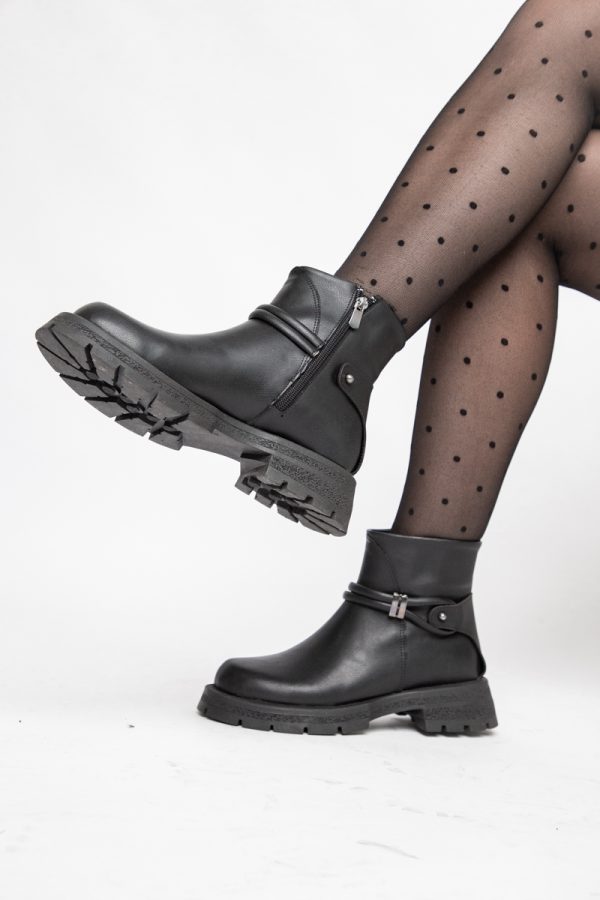 Ghete Damă cu Fermoar Piele Ecologică culoare Negru (BS205BT231064) 121