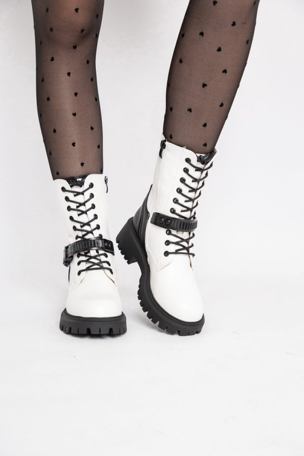 Ghete Femei cu Talpa Groasa Piele Ecologica Alb (BS3028B2310128) 119