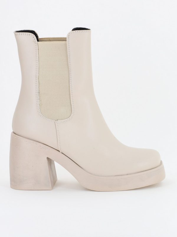 Botine dama din piele ecologică Bej (BS9027BT2310280) 120