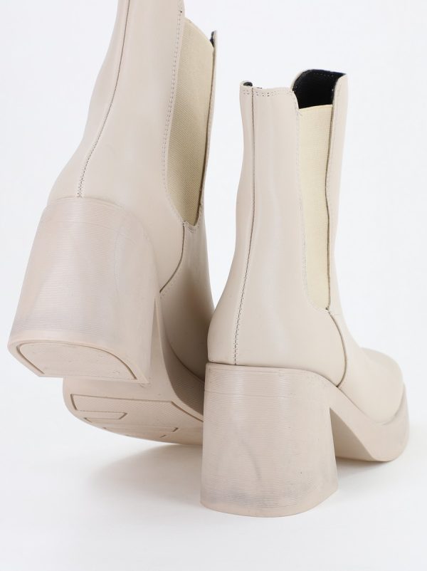 Botine dama din piele ecologică Bej (BS9027BT2310280) 119