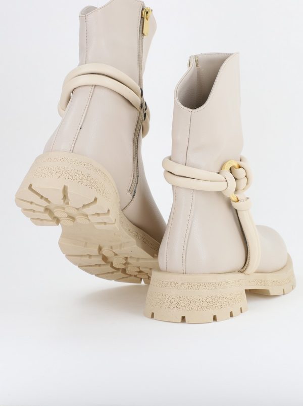 Botine dama din piele ecologică Bej (BS220BT2311297) 122
