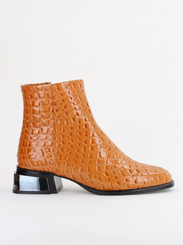 Botine damă din piele ecologică Bej Lac (BS250BT2311325) 121