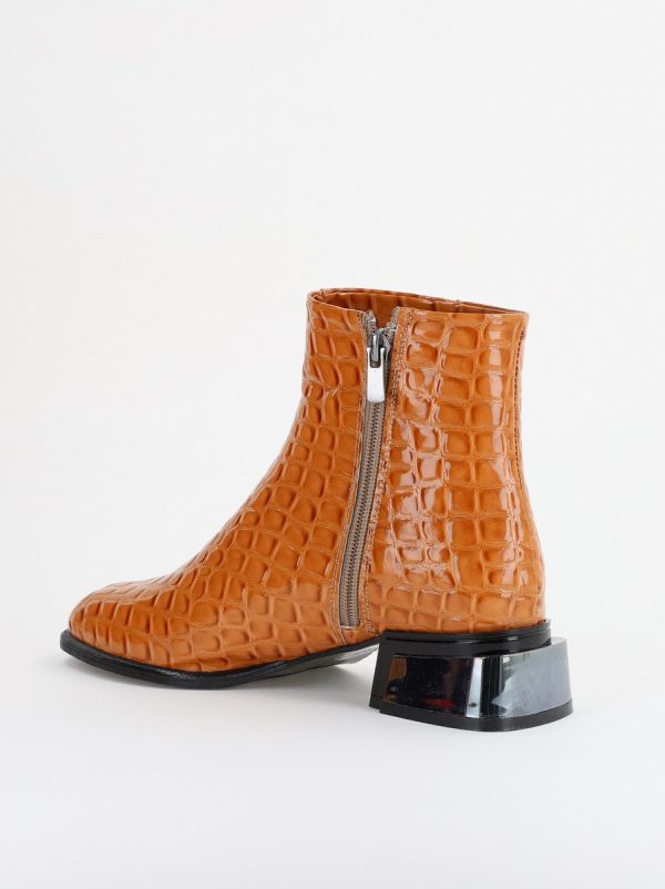 Botine damă din piele ecologică Bej Lac (BS250BT2311325) 123