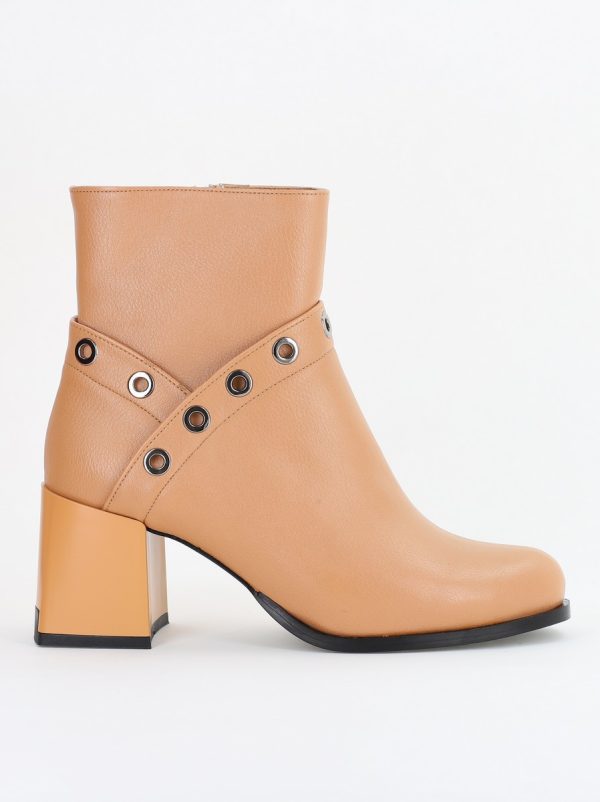 Botine damă din piele ecologică Bej mat(BS706BO2311302) 119