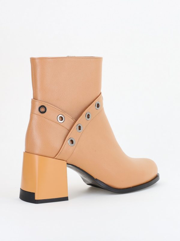 Botine damă din piele ecologică Bej mat(BS706BO2311302) 120