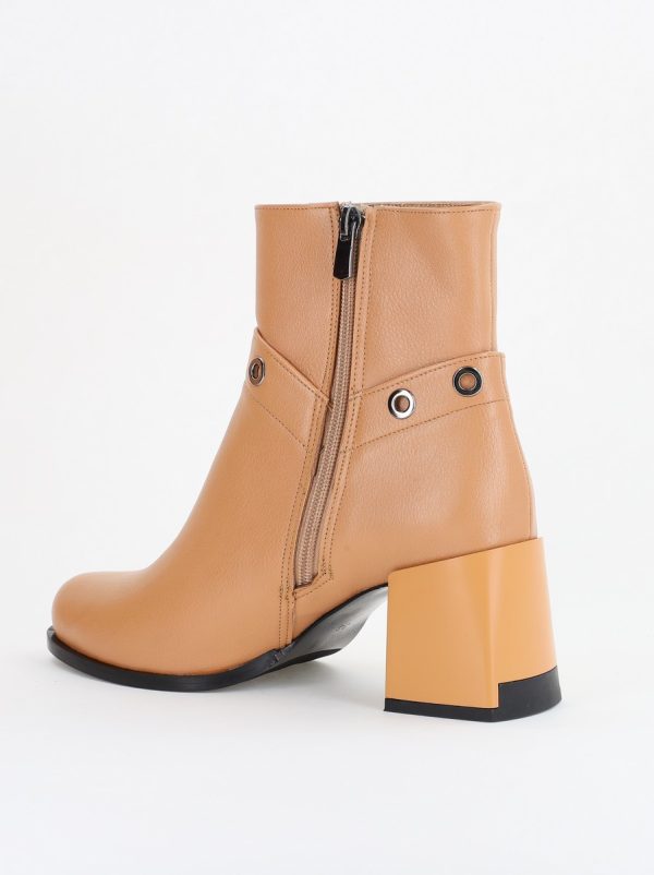 Botine damă din piele ecologică Bej mat(BS706BO2311302) 121