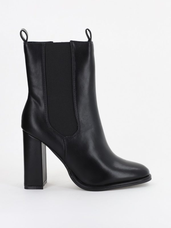 Botine damă din piele ecologică cu fermoar Negru (BS16803BO2310137) 119