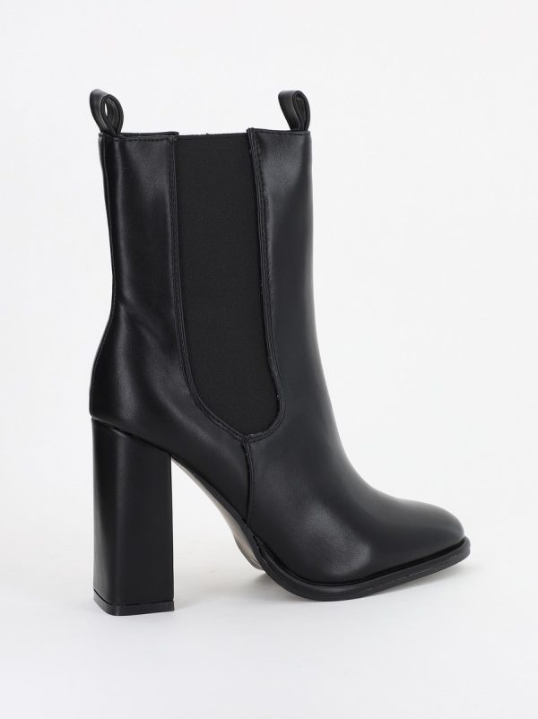 Botine damă din piele ecologică cu fermoar Negru (BS16803BO2310137) 120