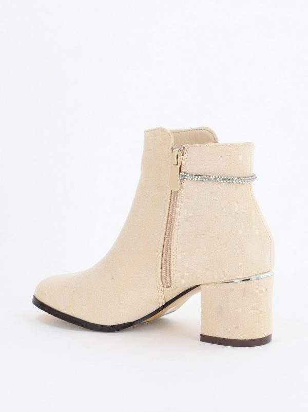Botine damă din piele ecologică întoarsă Bej (BS2608BO2310073) 122
