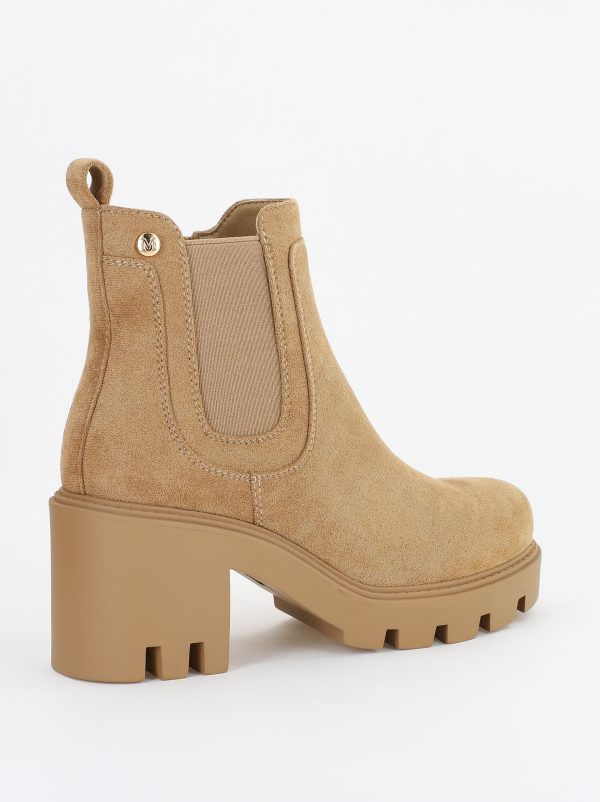 Botine damă din piele ecologică întoarsă Bej (BS7513AM2310104) 120