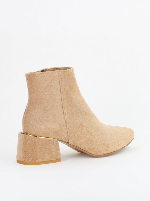 Botine damă din piele ecologică întoarsă Bej (BS850BT2311310) 121