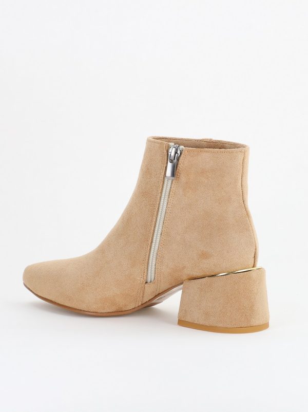 Botine damă din piele ecologică întoarsă Bej (BS850BT2311310) 122