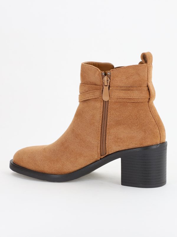 Botine damă din piele ecologică întoarsă Maro Capuccino(BS2617BO2310084) 121