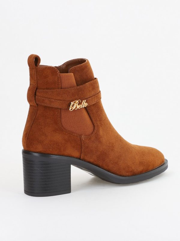 Botine damă din piele ecologică întoarsă Maro (BS2617BO2310086) 121