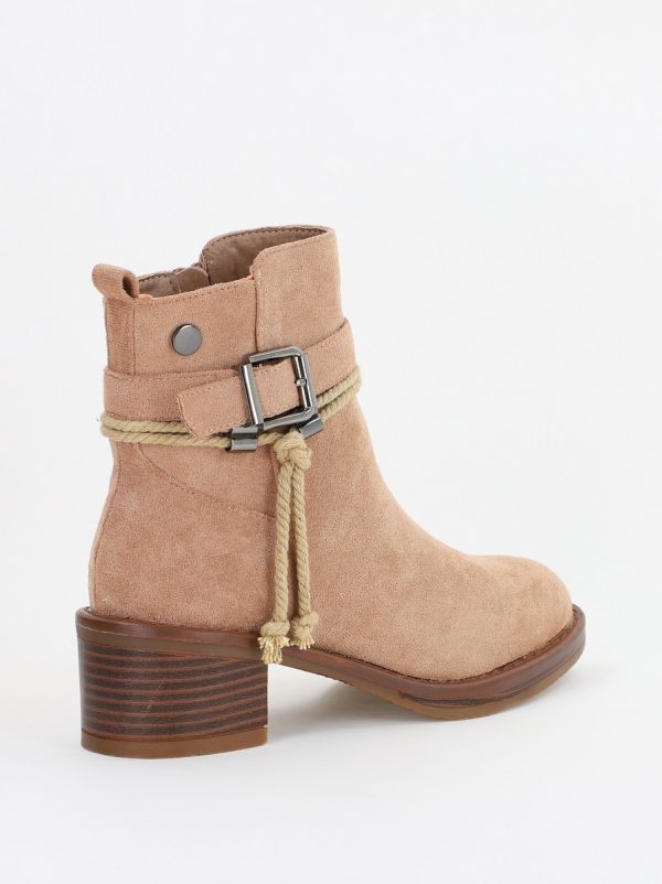 Botine damă din piele ecologică întoarsă Maro Capuccino (BS2612BO2310079) 122
